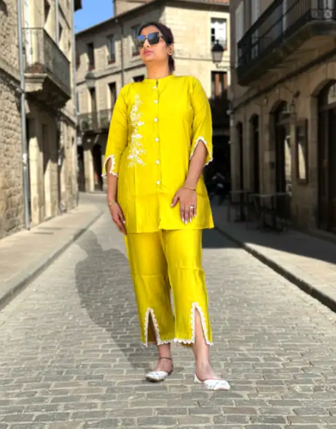 Bright yellow CO-ORD SET