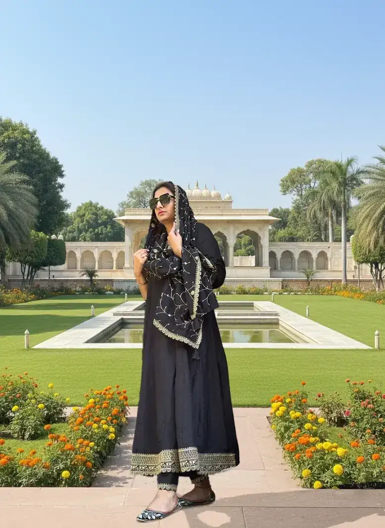 Black Anarkali suit