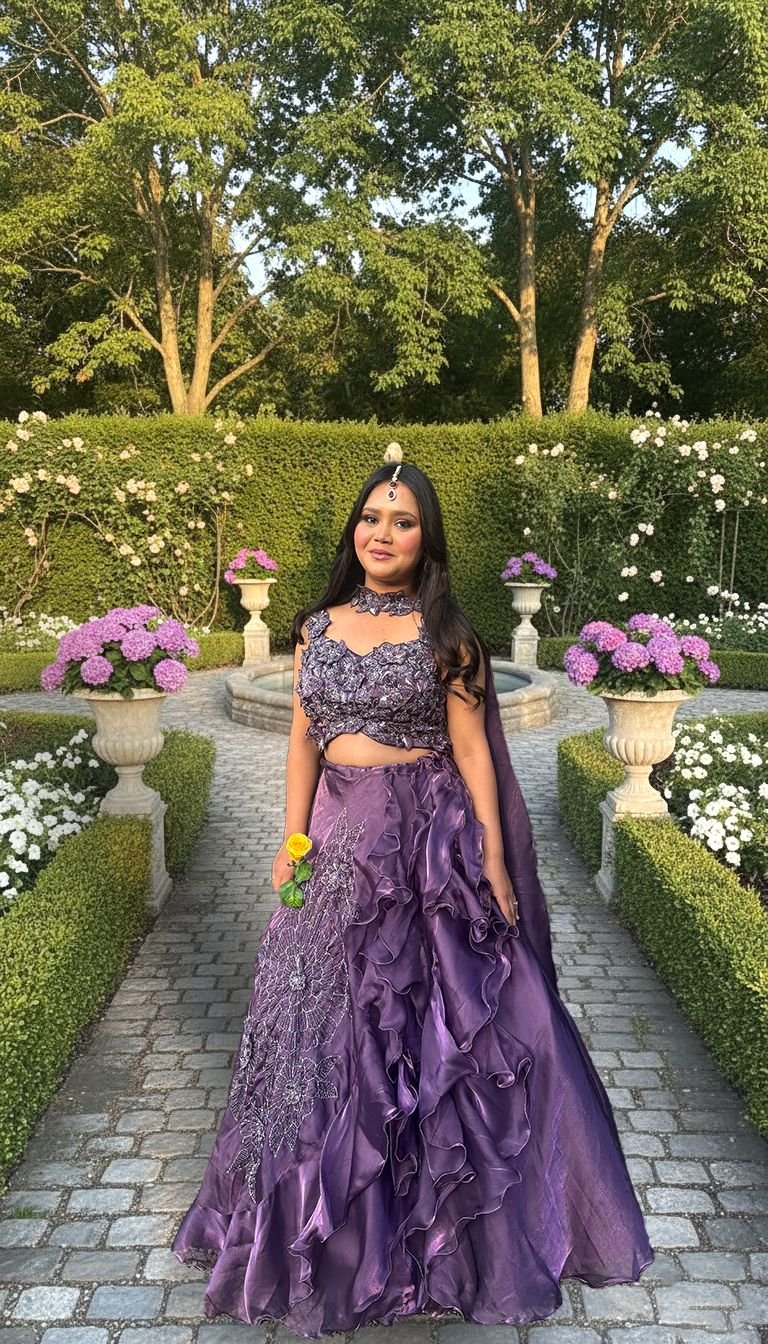 Mauve Lehenga