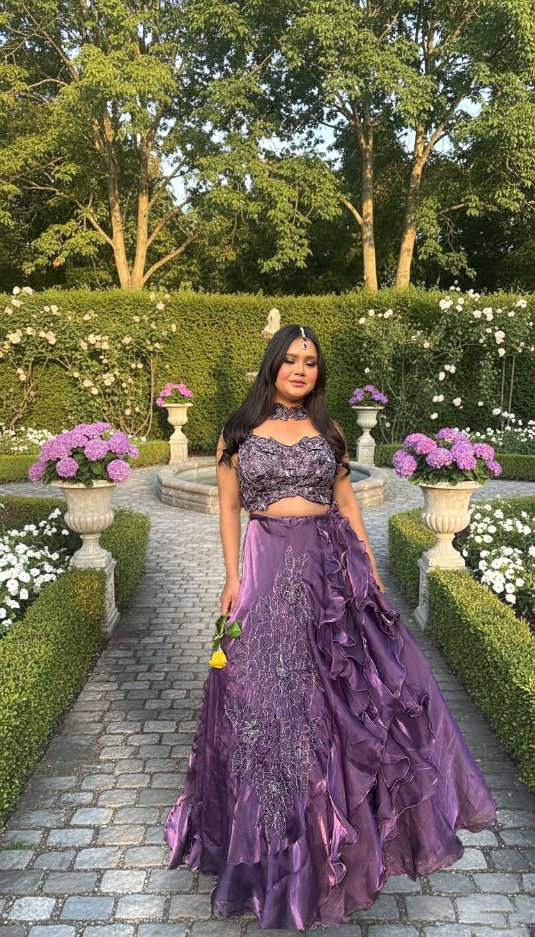 Mauve Lehenga