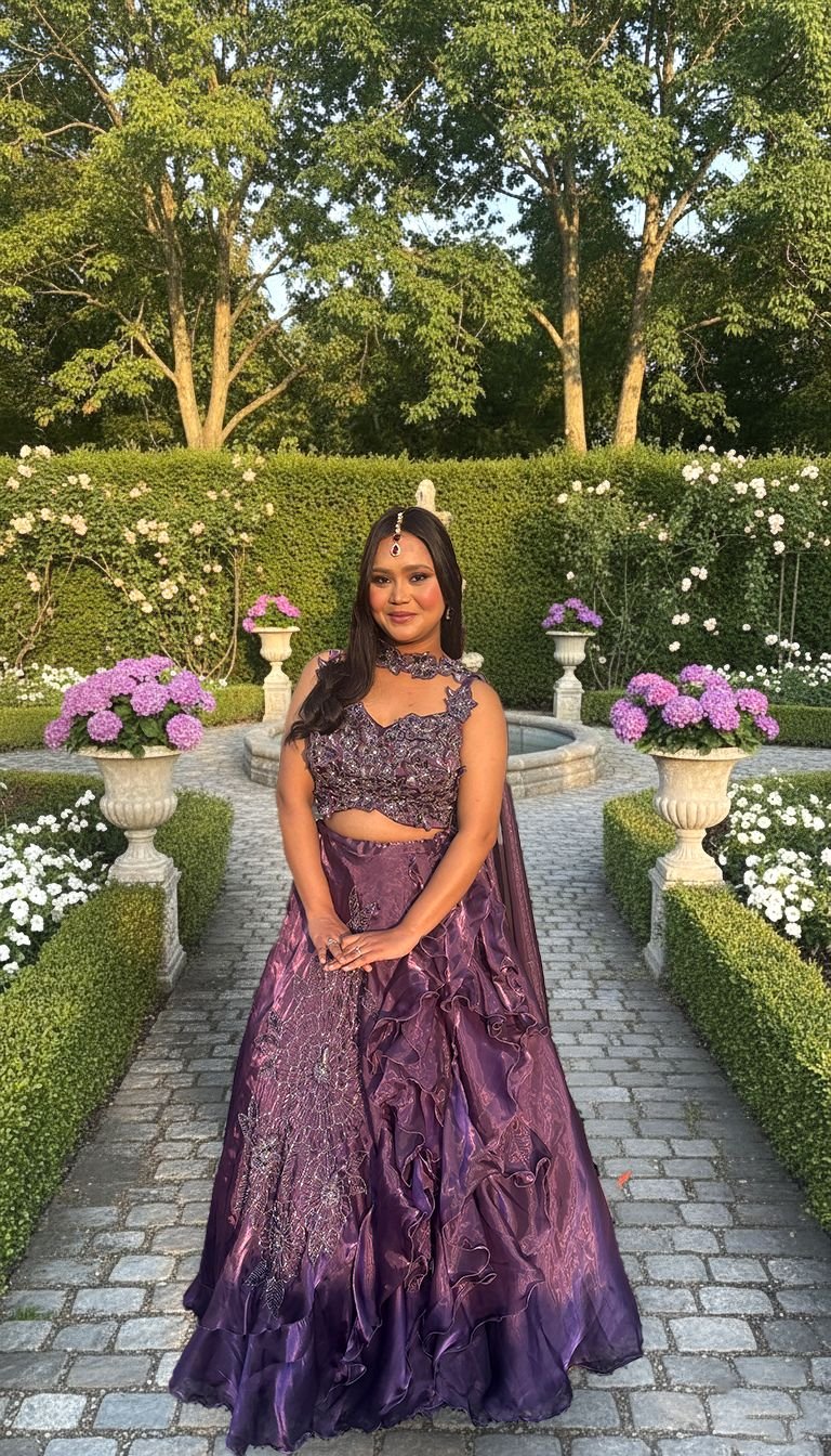 Mauve Lehenga
