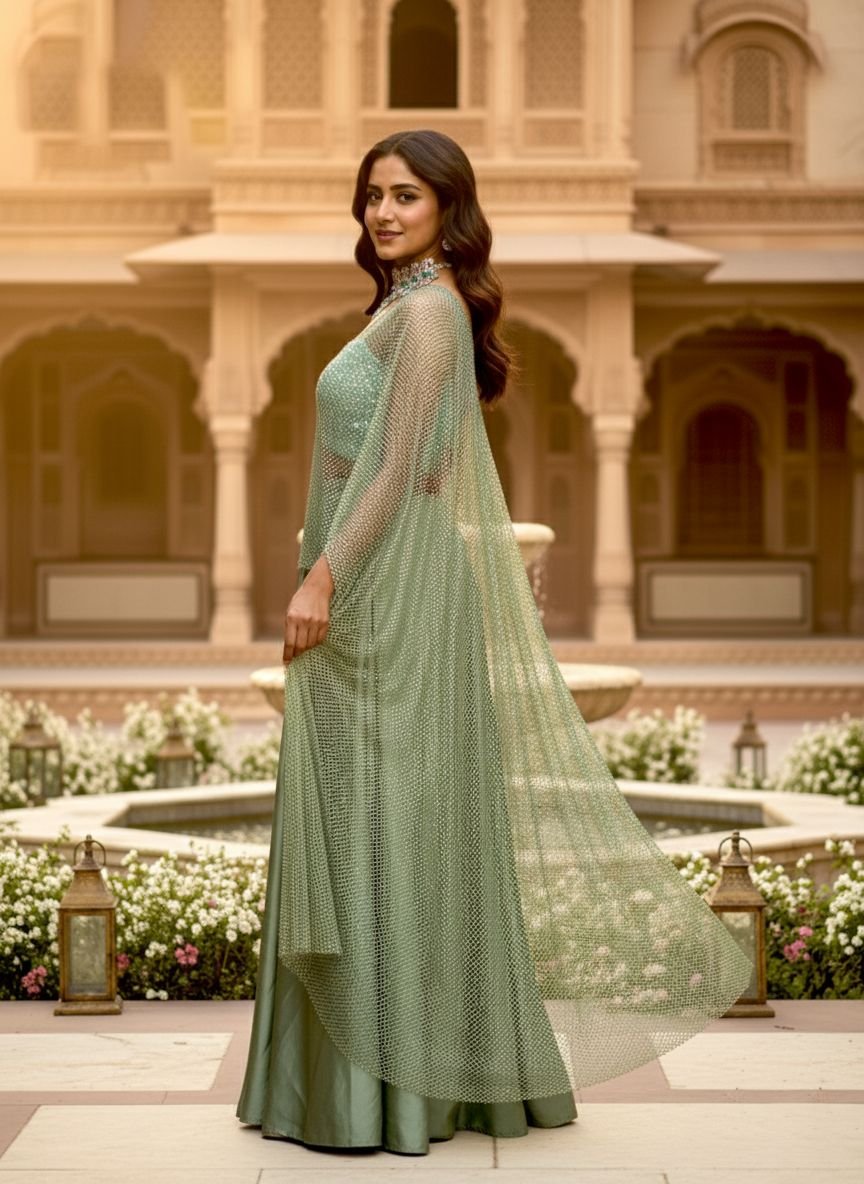 Green Lehenga